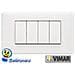 Placca 4 Moduli Bianco Plana 14654.01 - Foto miniatura 4