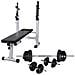 Panca Reclinabile Con Rack Bilanciere E Set Manubri 60,5 Kg - Foto miniatura 1