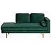 Chaise Longue In Velluto Verde Smeraldo Destra Miramas - Foto miniatura 15