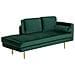 Chaise Longue In Velluto Verde Smeraldo Destra Miramas - Foto miniatura 17