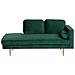 Chaise Longue In Velluto Verde Smeraldo Destra Miramas - Foto miniatura 1
