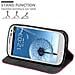 Custodia Compatibile Con Samsung Galaxy S3 / S3 Neo In Rosso Nero - Coperchio Protettiva Con Chiusura Magnetica, Funzione Stand E Tasca Per Le Carte - Foto miniatura 3