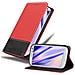 Custodia Compatibile Con Samsung Galaxy S3 / S3 Neo In Rosso Nero - Coperchio Protettiva Con Chiusura Magnetica, Funzione Stand E Tasca Per Le Carte - Foto miniatura 4