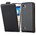 Custodia Compatibile Con Lg Optimus 4x Hd In Nero Carbone - Coperchio Protettivo In Design Flip Realizzato In Finta Pelle Liscia - Foto miniatura 4