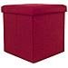 Pouf Contenitore Imbottito Pieghevole Modello Liner Colore Bordeaux - Foto miniatura 2