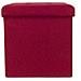 Pouf Contenitore Imbottito Pieghevole Modello Liner Colore Bordeaux - Foto miniatura 1