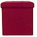 Pouf Contenitore Imbottito Pieghevole Modello Liner Colore Bordeaux - Foto miniatura 5