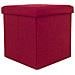 Pouf Contenitore Imbottito Pieghevole Modello Liner Colore Bordeaux - Foto miniatura 6