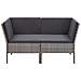 Set Divani Da Giardino 8 Pz Con Cuscini In Polyrattan Grigio - Foto miniatura 4