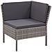 Set Divani Da Giardino 8 Pz Con Cuscini In Polyrattan Grigio - Foto miniatura 10