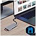 Hub Usb-c 3x Usb 1x Hdmi 1x Usb-c 1x Ingresso Micro-sd / Sd - Grigio - Foto miniatura 4