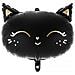 Partydeco - Palloncino Alluminio Gatto Nero 48 X 36 Cm - Foto miniatura 1