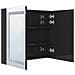 Armadietto Bagno con Specchio e LED Nero Lucido 80x12x68 cm - Foto miniatura 5