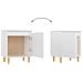 Comodini con Gambe in Legno Massello 2pz Bianchi 40x30x50 cm - Foto miniatura 6