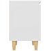 Comodini con Gambe in Legno Massello 2pz Bianchi 40x30x50 cm - Foto miniatura 8