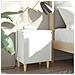 Comodini con Gambe in Legno Massello 2pz Bianchi 40x30x50 cm - Foto miniatura 1