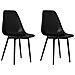 Sedie Da Pranzo 2 Pz Nere In Pp - Foto miniatura 2