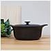 Tegame Ovale Con Coperchio Ghisa Nero 28x22cm - Ron - Foto miniatura 2