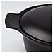 Tegame Ovale Con Coperchio Ghisa Nero 28x22cm - Ron - Foto miniatura 4
