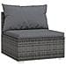 Set Divani Da Giardino 5 Pz Con Cuscini In Polyrattan Grigio - Foto miniatura 4