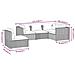 Set Divani Da Giardino 5 Pz Con Cuscini In Polyrattan Grigio - Foto miniatura 6