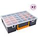 Cassette A Scomparti 2 Pz Divisori Rimovibili 360x250x85 Mm Pp - Foto miniatura 1