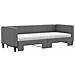 Divano Letto Estraibile Materassi Grigio Scuro 80x200 Tessuto - Foto miniatura 6