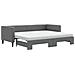 Divano Letto Estraibile Materassi Grigio Scuro 80x200 Tessuto - Foto miniatura 1