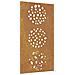 Decorazione Muro Da Giardino 105x55 Cm Foglia Acciaio Corten - Foto miniatura 2