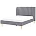 Letto Velluto Marville 140 X 200 Cm Grigio - Foto miniatura 6