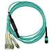 Cbl-0159-bo Cavo A Fibre Ottiche 1 M Mtp 4xlc Lc /apc Om3 Colore Acqua - Foto miniatura 1