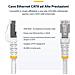 Cavo Ethernet CAT8 bianco da 12m, RJ45 Snagless, 25G / 40G, 2000MHz, 100W PoE++, S /FTP, Cavo Lan In Rame Puro 26AWG, LSZH, Cavo Patch Di Rete Schermato Con Rilievi Di Trazione, Testato Individualmente - Foto miniatura 9