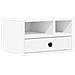Supporto Per Stampante Bianco 40x32x22,5 Cm Legno Multistrato - Foto miniatura 2
