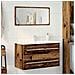 Mobile Lavabo Bagno Legno Antico 80x38,5x48cm Legno Multistrato - Foto miniatura 1