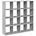 Libreria Grigio Sonoma 137,5x29x137,5 Cm In Legno Multistrato - Foto miniatura 2