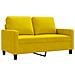 Divano a 2 Posti giallo 120 cm in Velluto - Foto miniatura 1