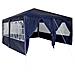 Tenda Feste con 8 Pareti Laterali Blu 4x4 m PE - Foto miniatura 1