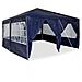 Tenda Feste con 8 Pareti Laterali Blu 4x4 m PE - Foto miniatura 3