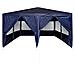 Tenda Feste con 8 Pareti Laterali Blu 4x4 m PE - Foto miniatura 5