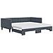 Divano Letto Estraibile Materassi Grigio Scuro 100x200 Velluto - Foto miniatura 1