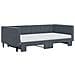 Divano Letto Estraibile Materassi Grigio Scuro 100x200 Velluto - Foto miniatura 3