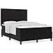 Letto Box Spring  con Materasso - Nero, 140x190 cm, Velluto - Foto miniatura 4