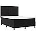 Letto Box Spring  con Materasso - Nero, 140x190 cm, Velluto - Foto miniatura 6
