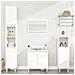 Set Mobili da Bagno 3 pz Bianco in Legno Multistrato - Foto miniatura 2