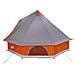 Tenda per famiglie Tipi grigia e arancione per 8 persone impermeabile - Foto miniatura 5