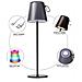Lampada Da Tavolo Led Wireless Impermeabile Rgb Altezza Regolabile Nera - Foto miniatura 3