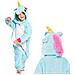 Pigiama Per Bambini Kigurumi Onesie Costume Pegaso Blu 125-135 - Foto miniatura 1