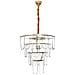 Lampadario Caraveli Vetro Ottone - Foto miniatura 3
