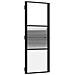 Porta Interna Nero 76 x 201.5 cm Vetro temperato, Alluminio - Foto miniatura 1