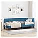 Cornice del letto ad angolo Blu 80 x 200 cm Velluto - Foto miniatura 2